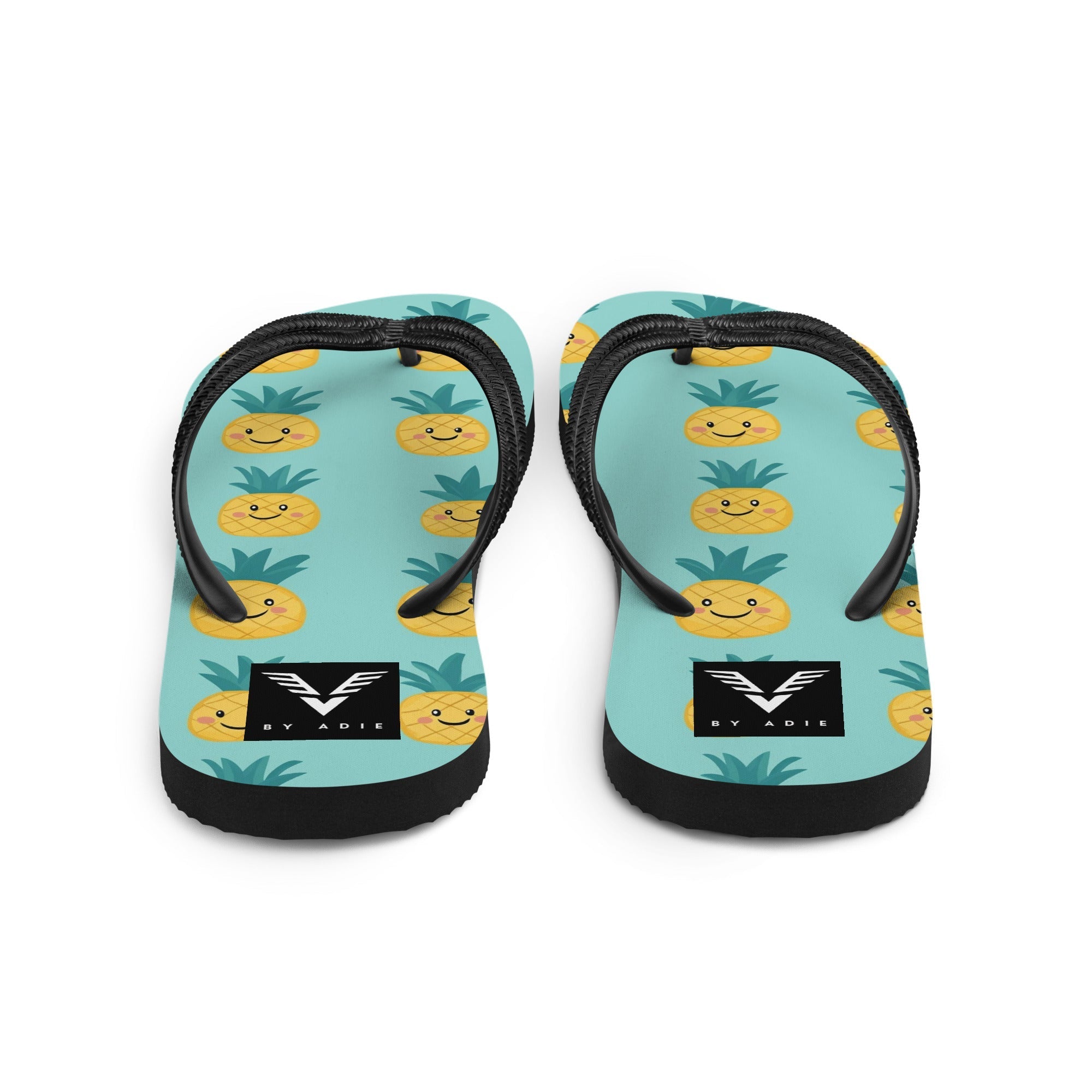 Happy Pineapple Flip Flops