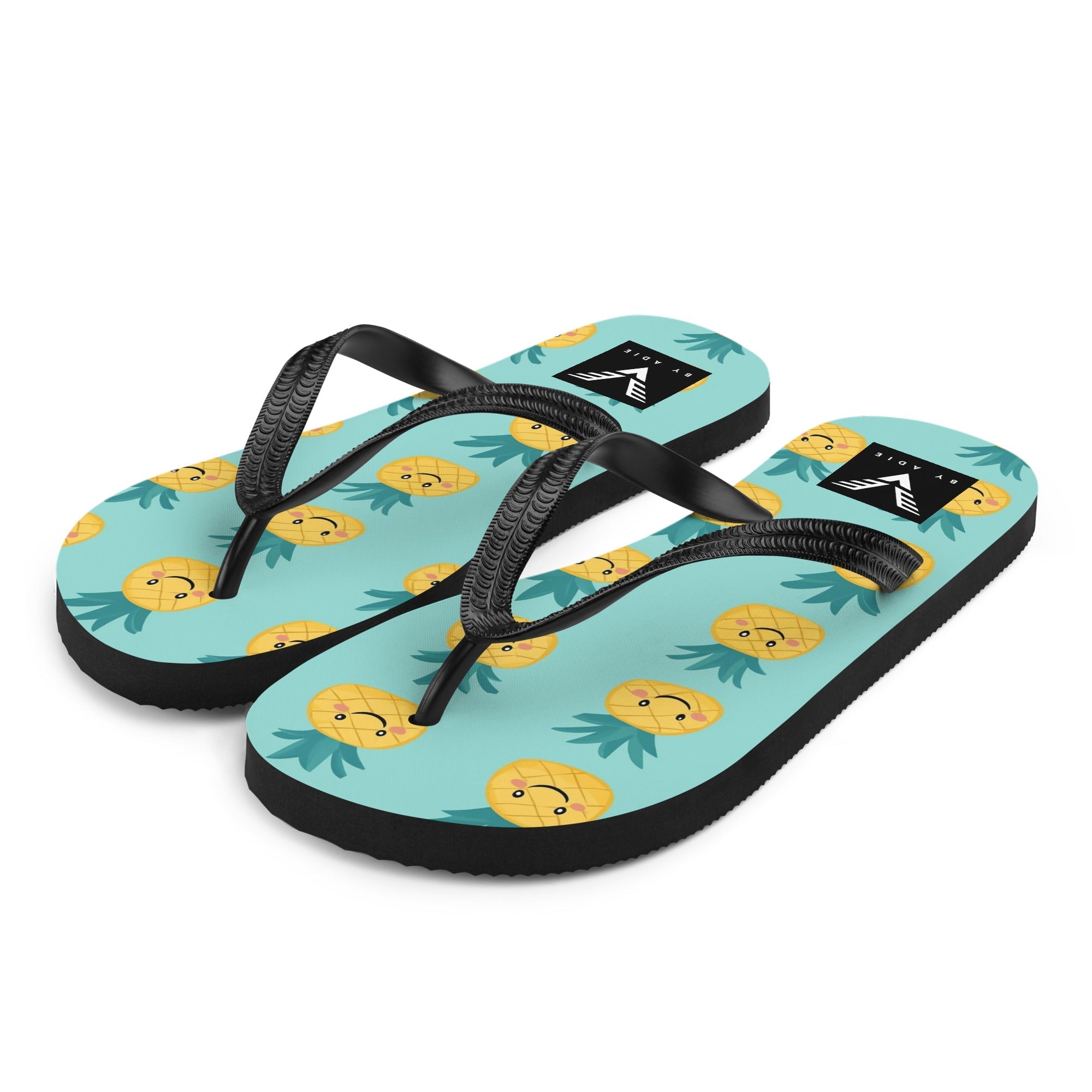 Happy Pineapple Flip Flops