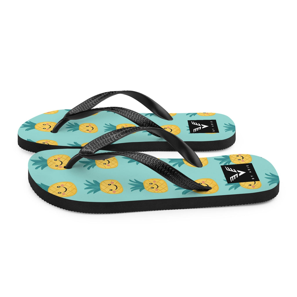 Happy Pineapple Flip Flops