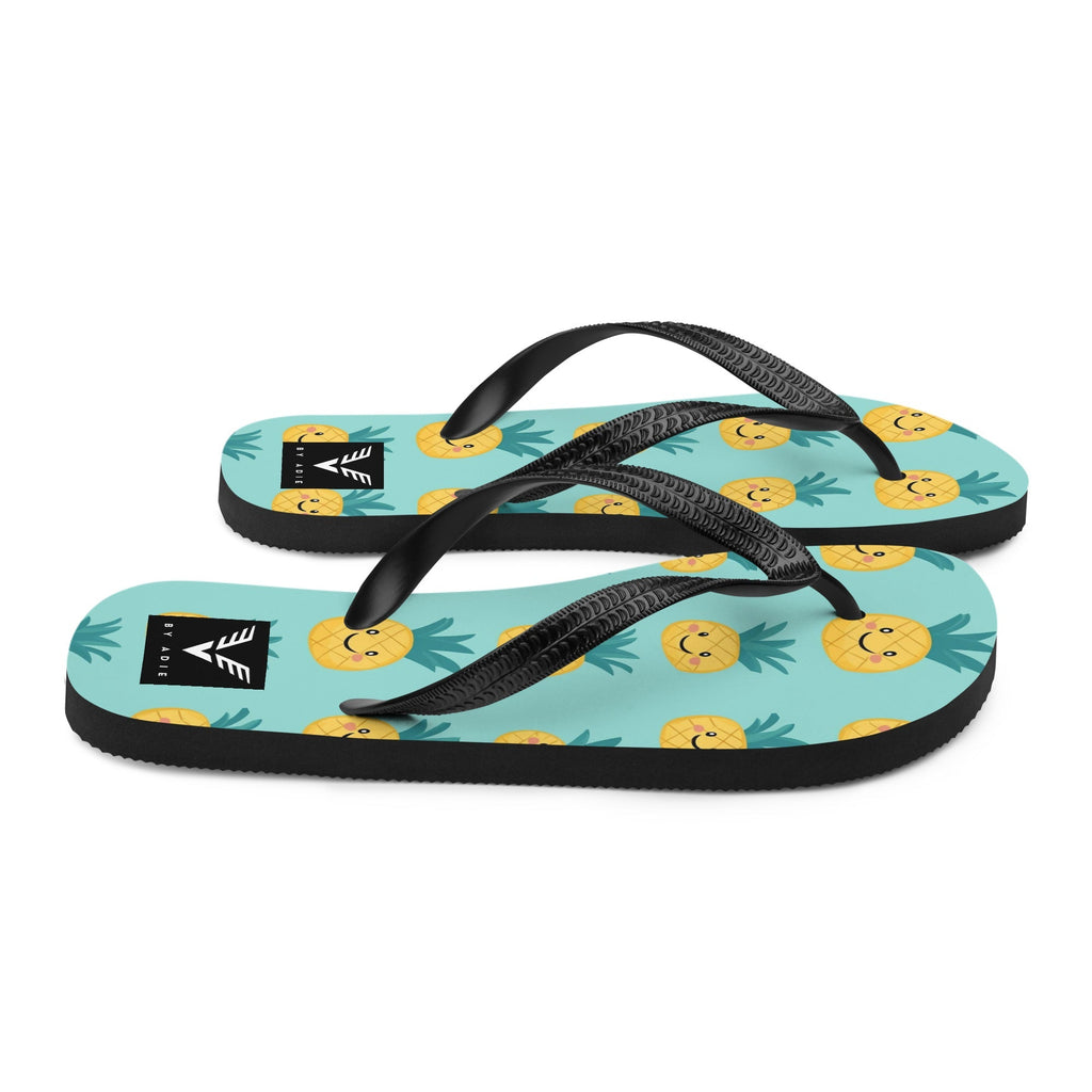 Happy Pineapple Flip Flops
