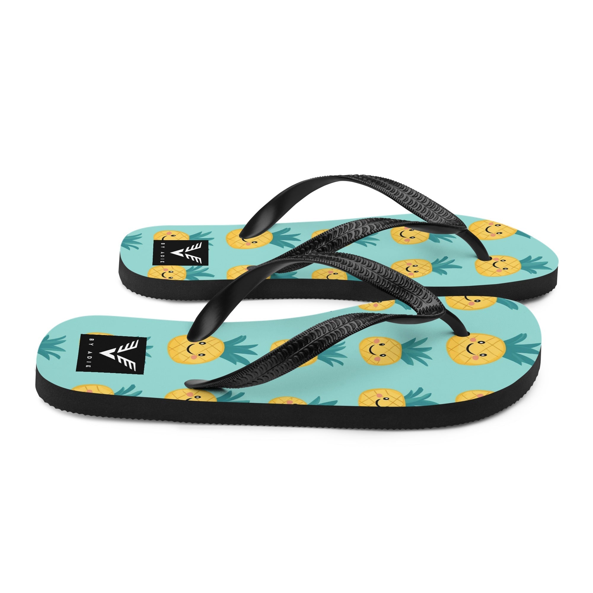 Happy Pineapple Flip Flops
