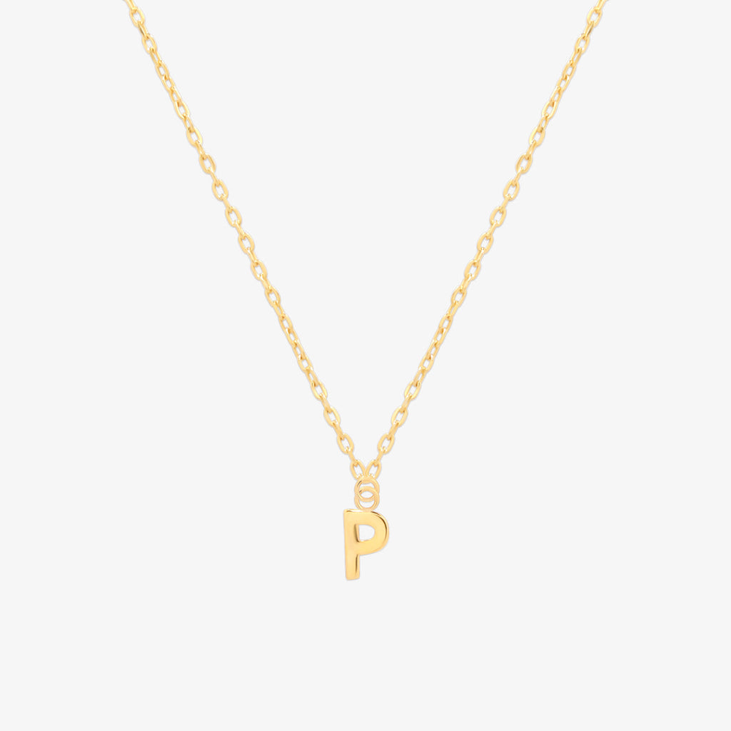Classic Initial Pendant Necklace (50cm)-15