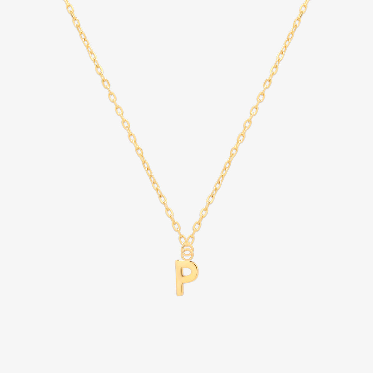 Classic Initial Pendant Necklace (50cm)-15