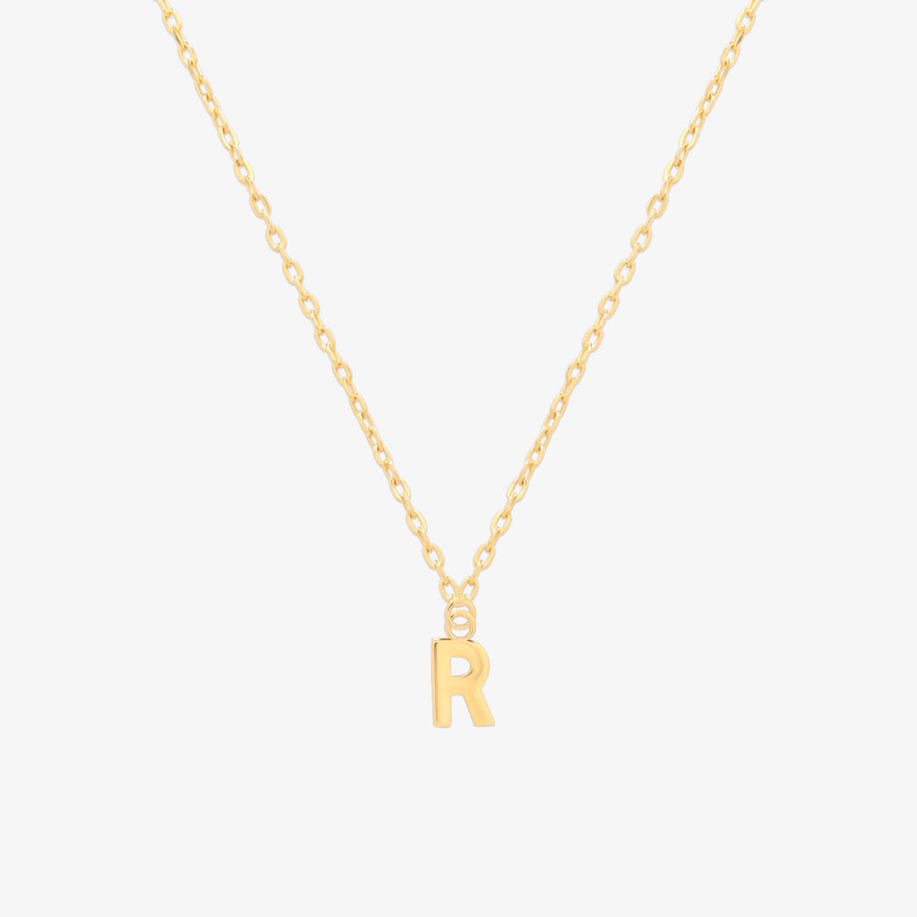 Classic Initial Pendant Necklace (50cm)-17