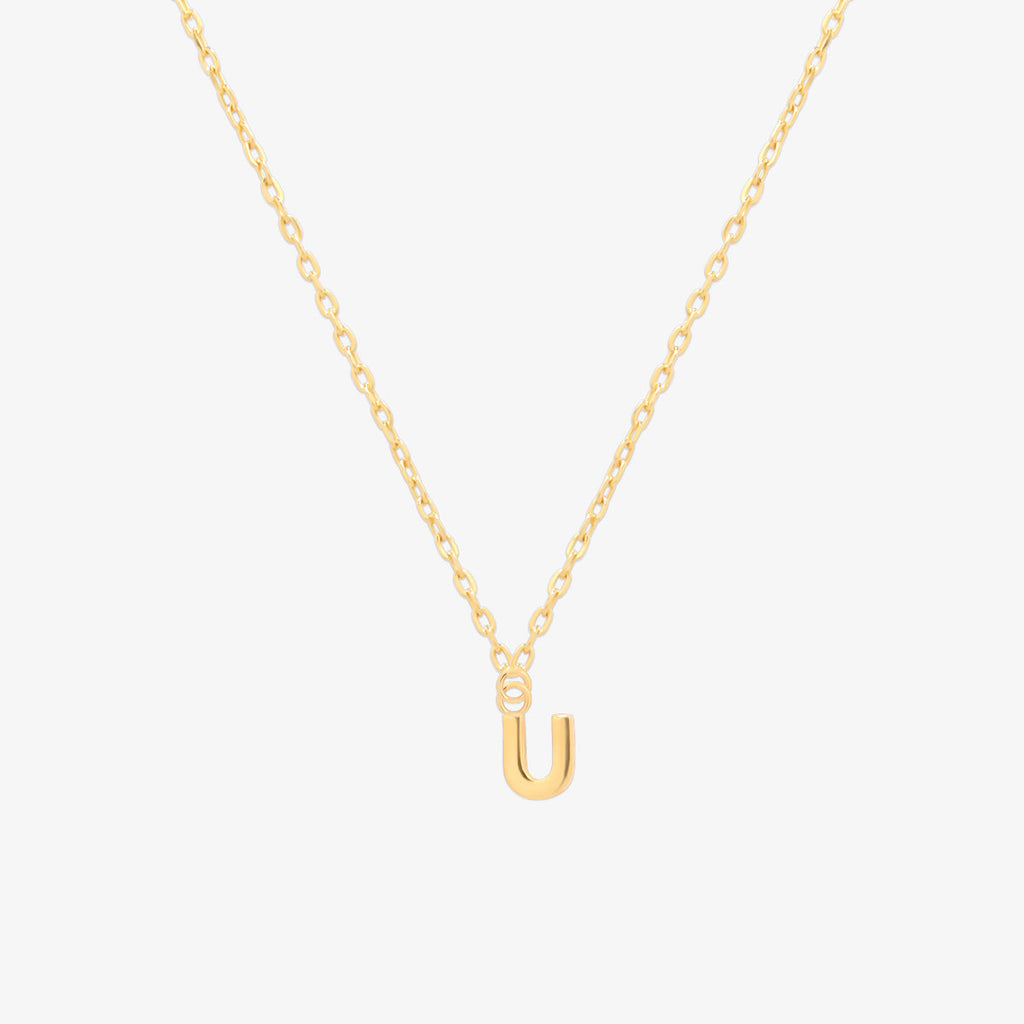 Classic Initial Pendant Necklace (50cm)-20