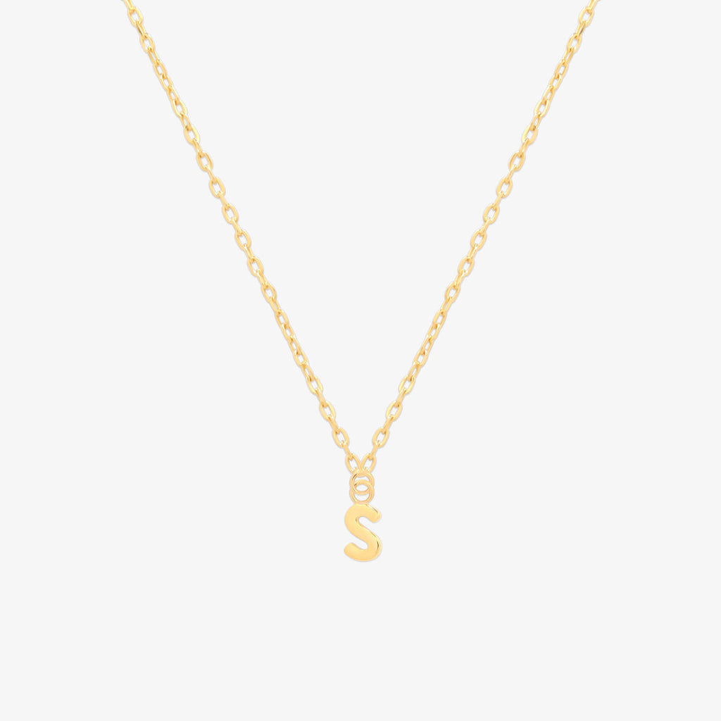 Classic Initial Pendant Necklace (50cm)-18