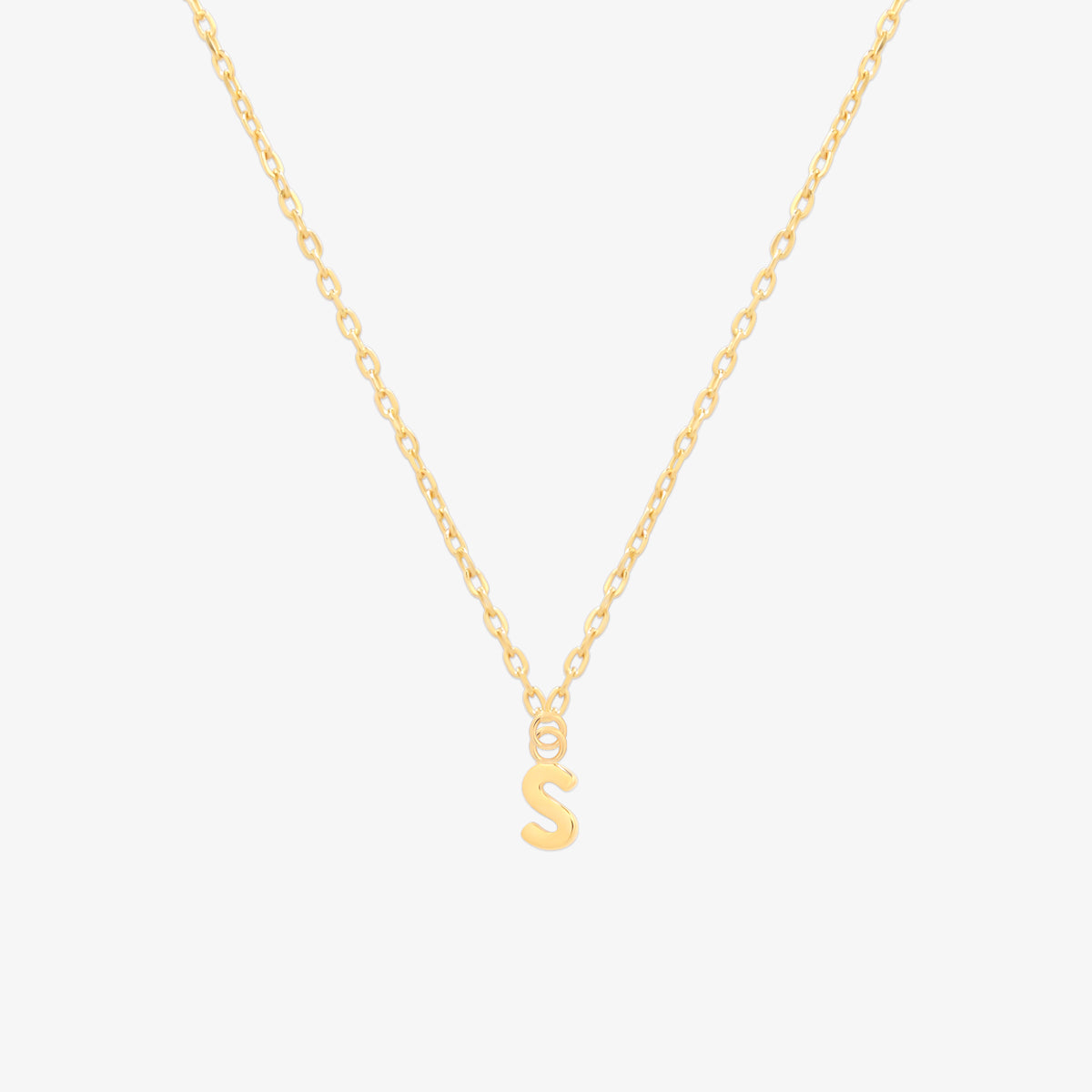 Classic Initial Pendant Necklace (50cm)-18