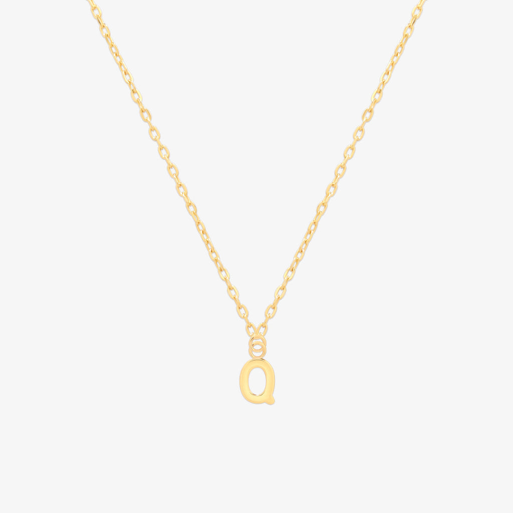 Classic Initial Pendant Necklace (50cm)-16