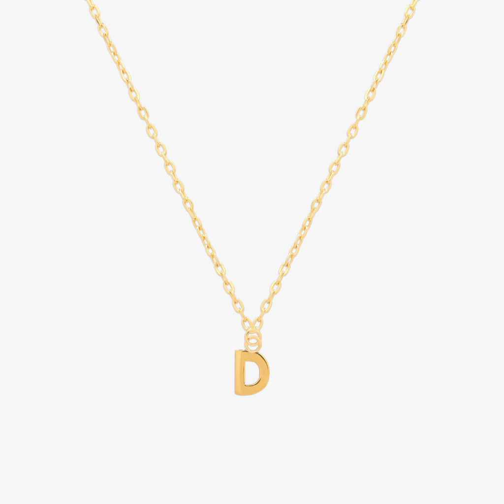 Classic Initial Pendant Necklace (50cm)-3