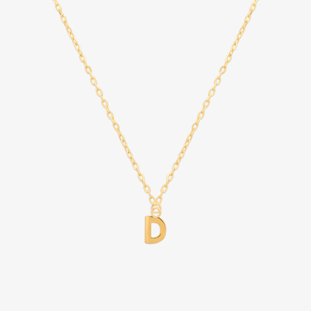 Classic Initial Pendant Necklace (50cm)-3