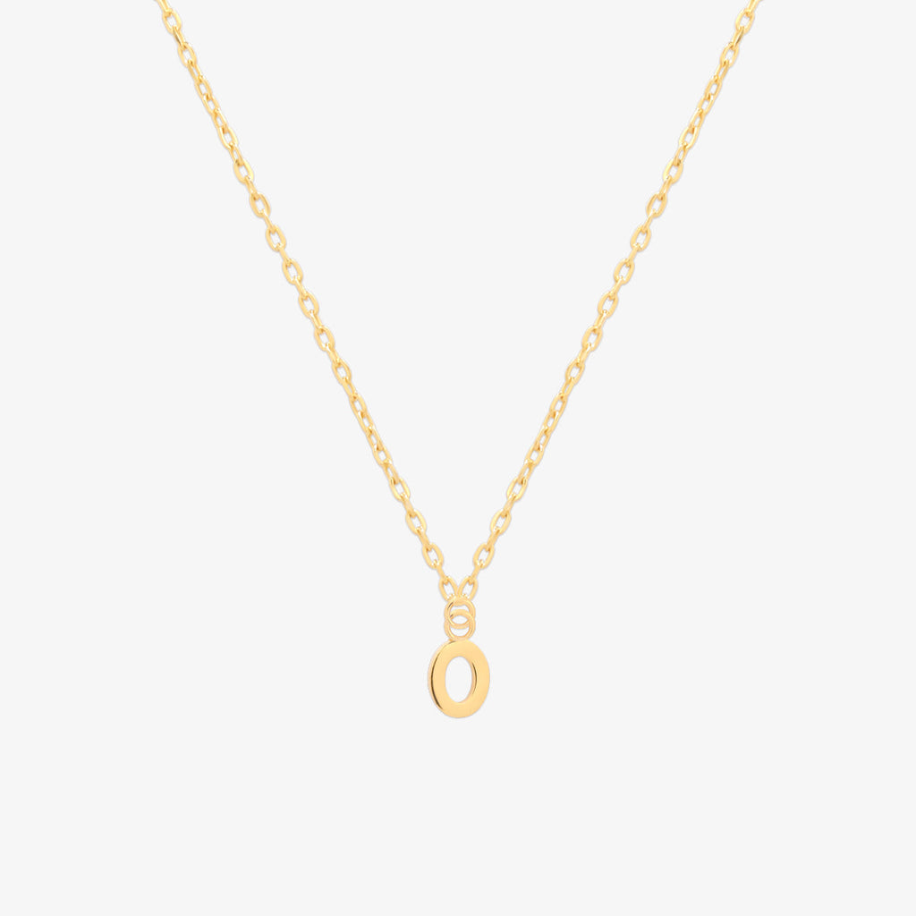 Classic Initial Pendant Necklace (50cm)-14