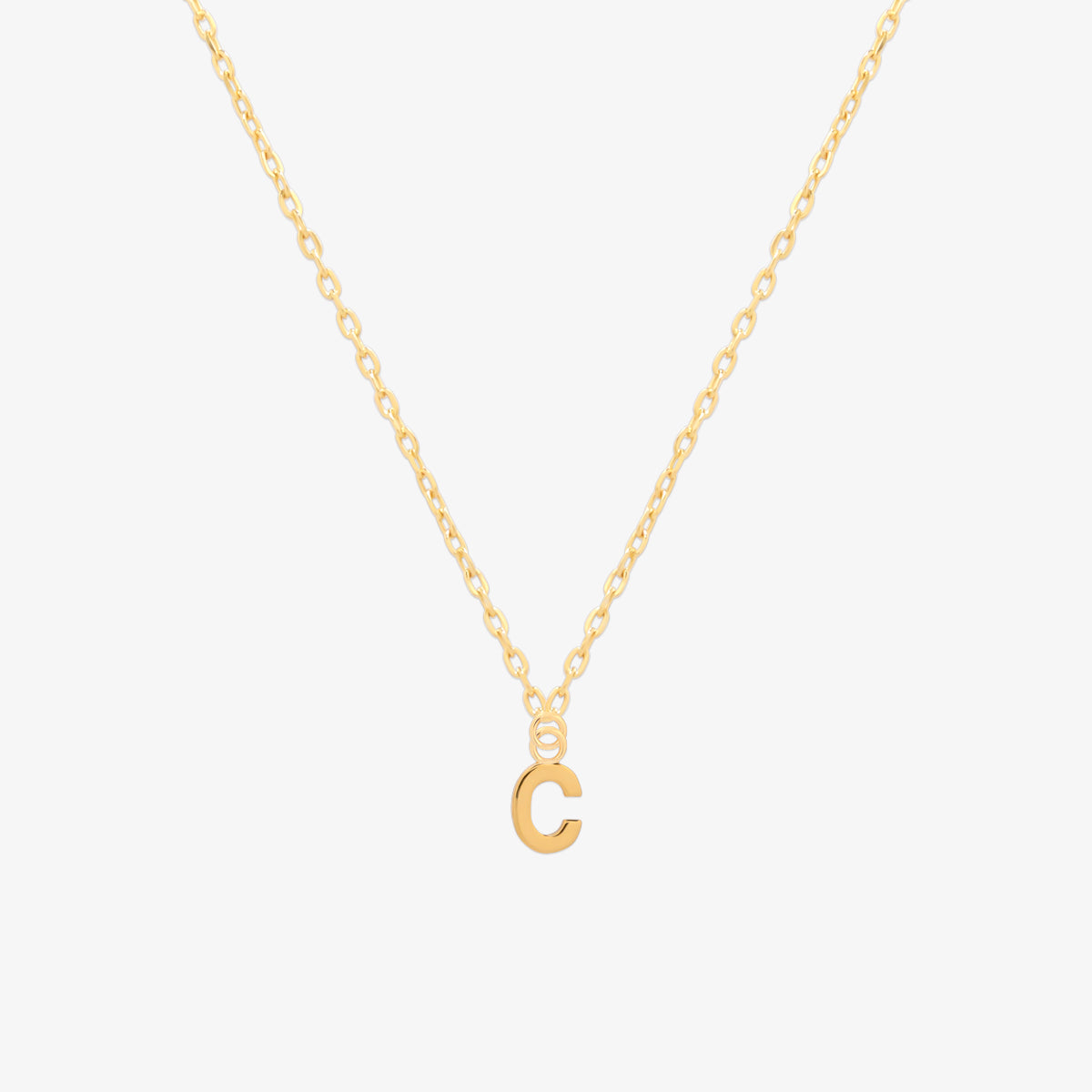 Classic Initial Pendant Necklace (50cm)-2