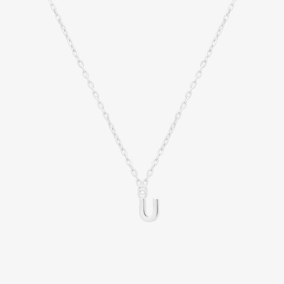 Classic Initial Pendant Necklace (50cm)-46