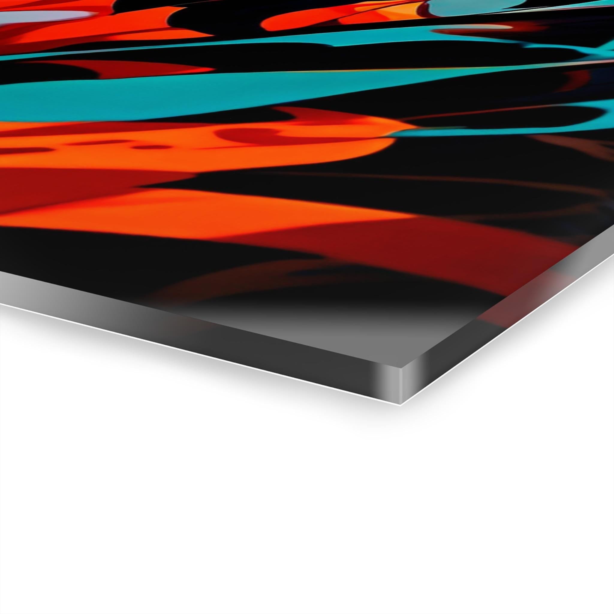 ColorFlow | Blazing Ninja Warrior Anime Metal Wall Art | Fiery Orange Manga Inspired Action Decor for Gamers-4