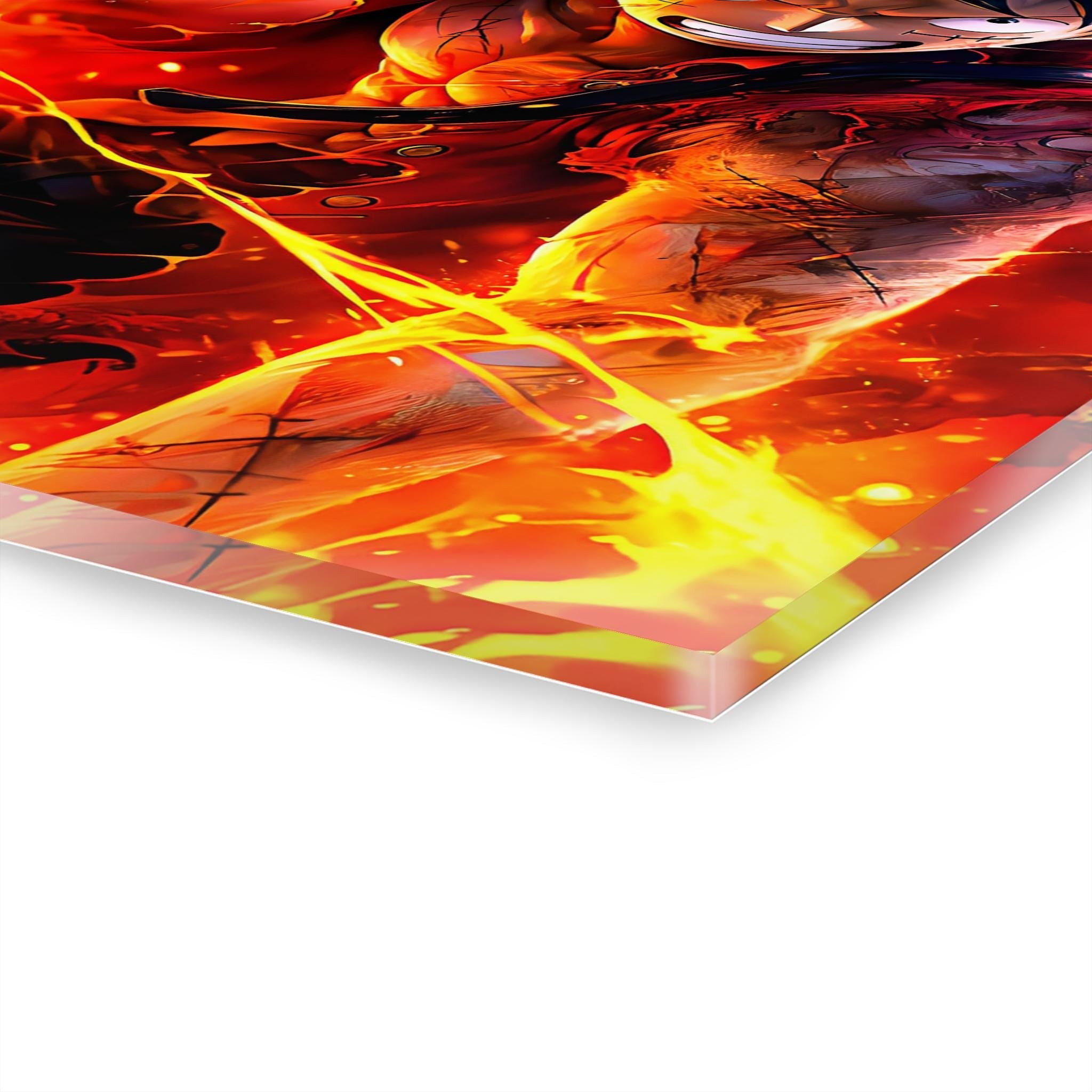 ColorFlow | Inferno Pirate King Anime Metal Wall Art | Epic Fire Manga Artwork for Gaming Room Decor-2