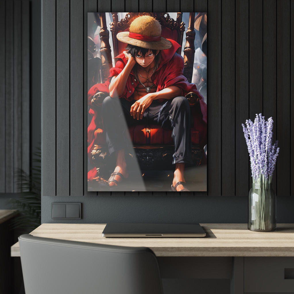 ColorFlow | Pirate King Throne Anime Metal Wall Art | Dark Crown Manga Inspired Statement Decor-1