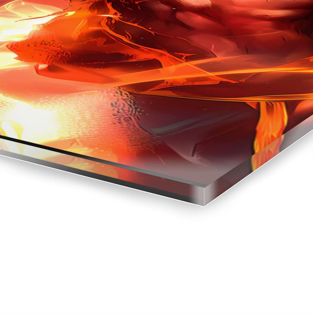 ColorFlow | Dragon Fury Saiyan Warrior Anime Metal Wall Art | Lightning Battle Manga Artwork-4