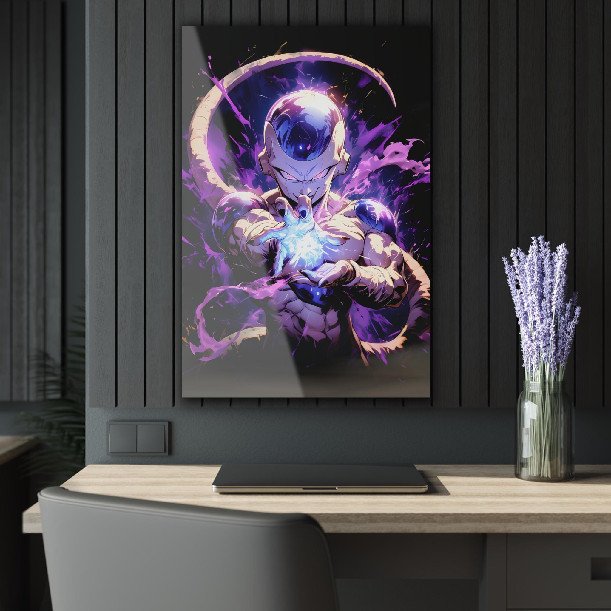 ColorFlow | Galactic Emperor Energy Anime Metal Wall Art | Cosmic Villain Manga Inspired Decor-1