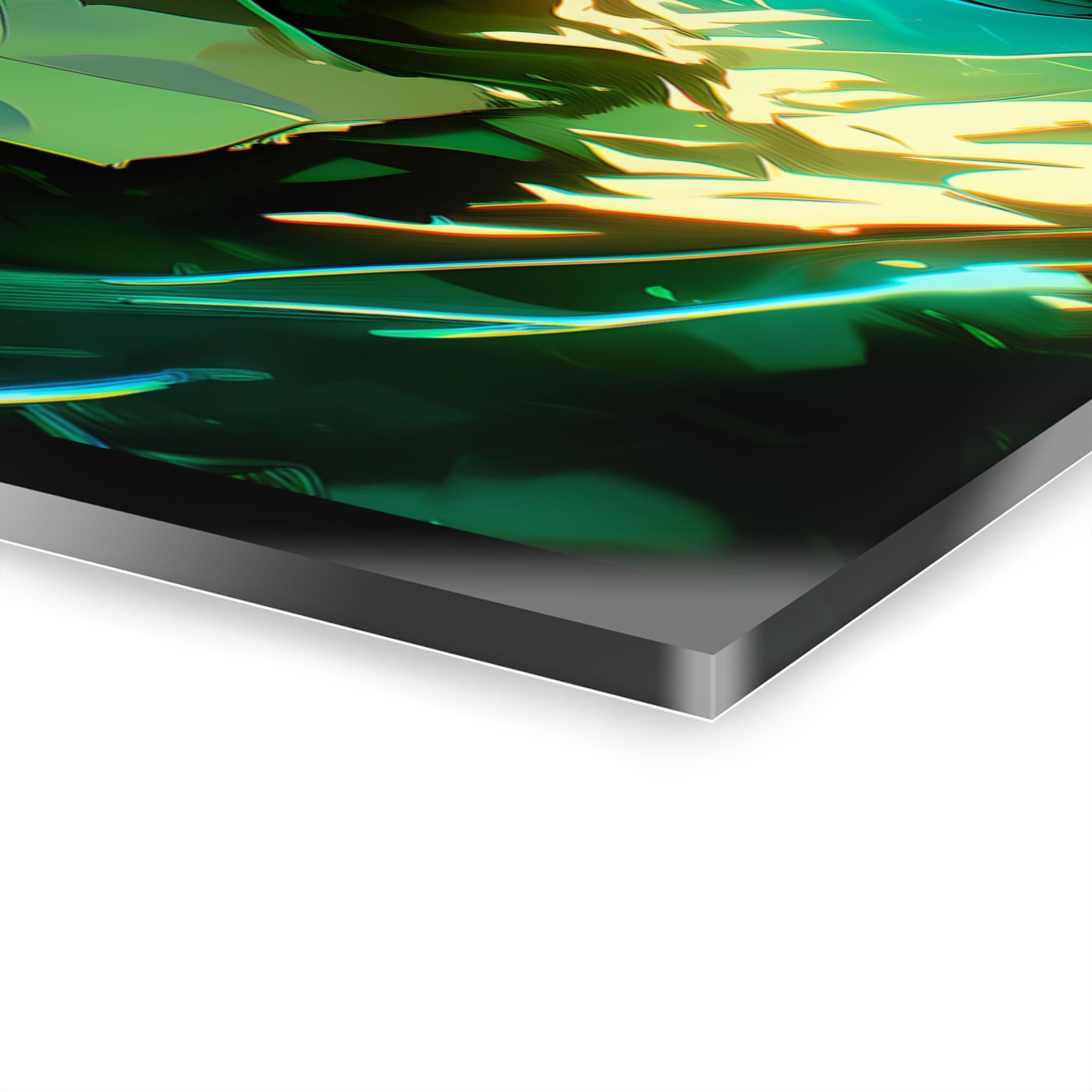 ColorFlow | Emerald Berserker Warrior Anime Metal Wall Art | Savage Power Manga Inspired Decor-4