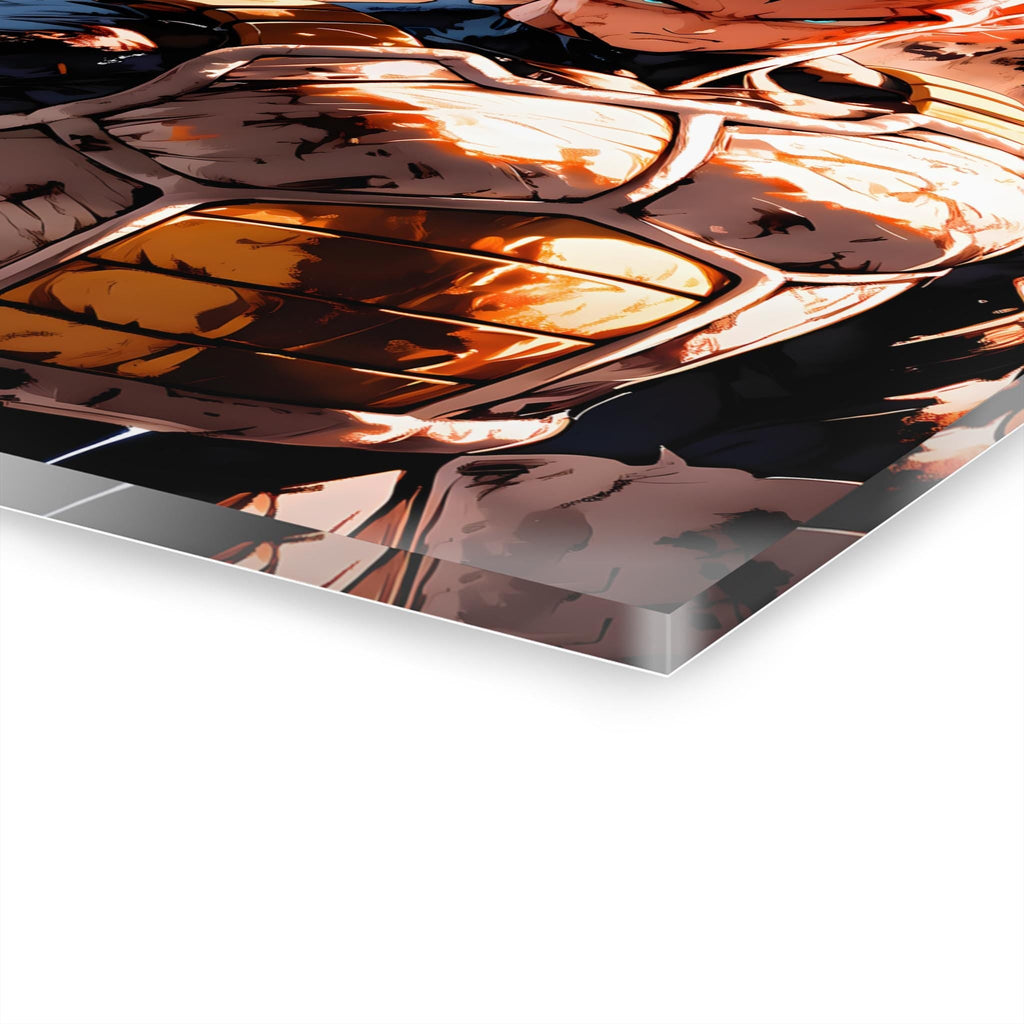 ColorFlow | Infernal Pride Saiyan Prince Anime Metal Wall Art | Lightning Fury Manga Artwork-2