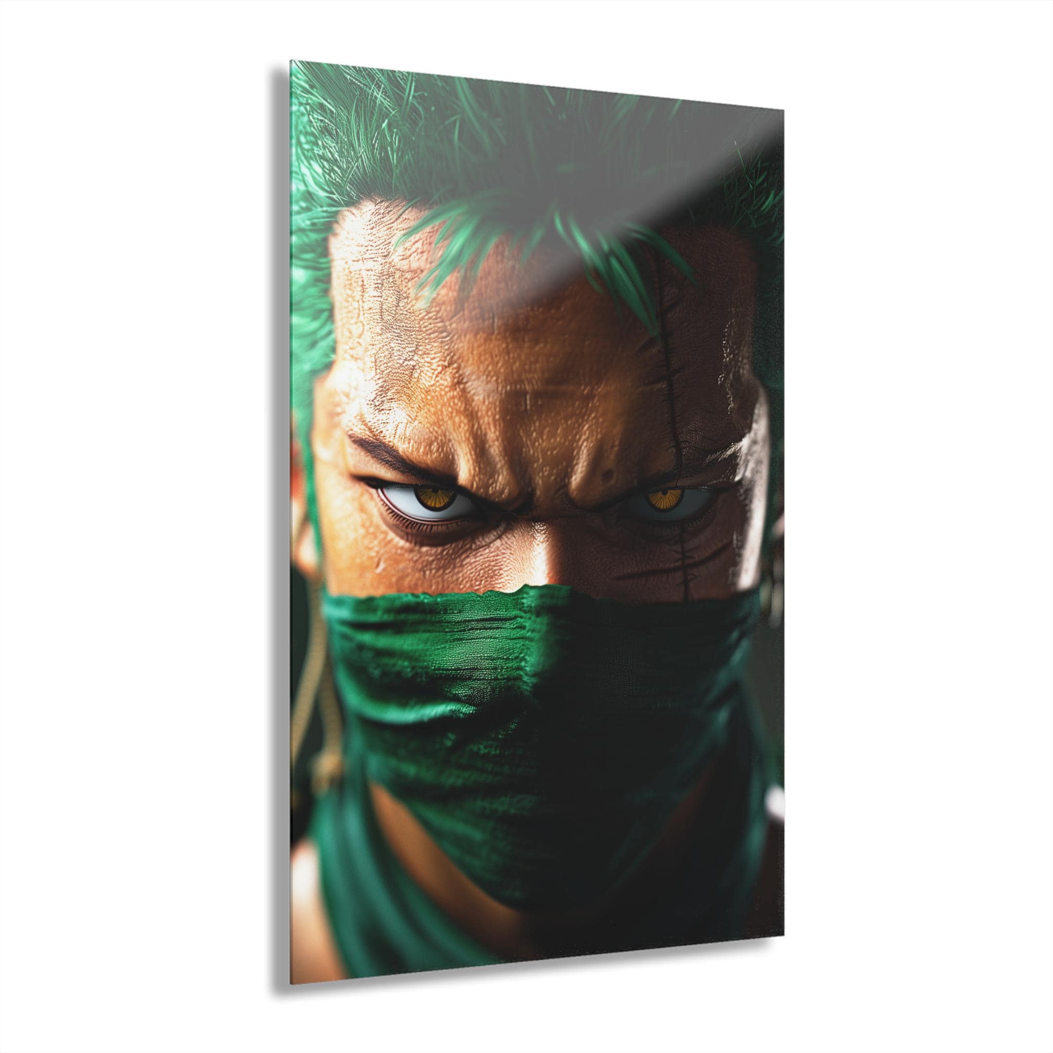 ColorFlow | Shadow Blade Ronin Anime Metal Wall Art | Intense Samurai Manga Room Decor-0