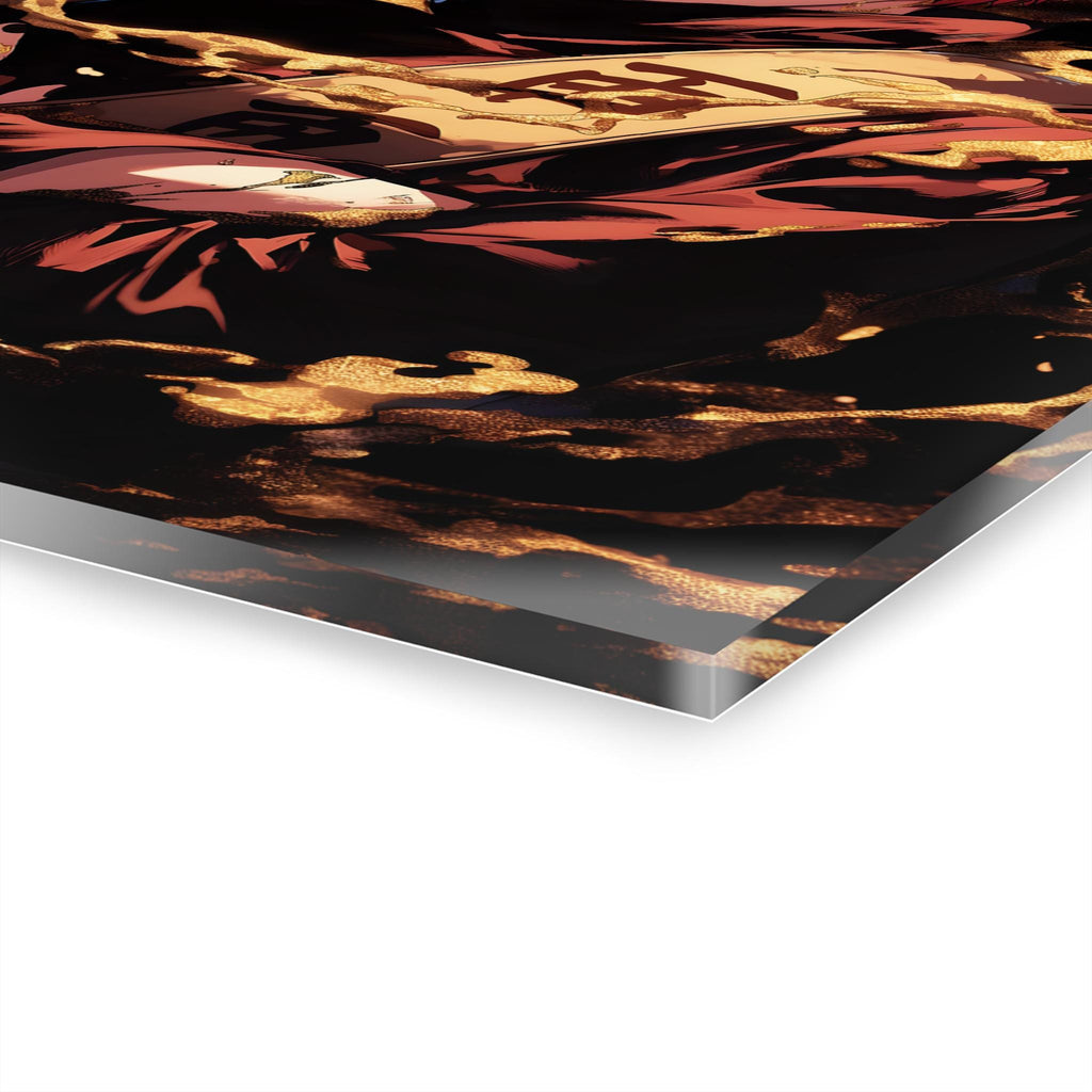 ColorFlow | Desert Sand Shinobi Anime Metal Wall Art | Golden Kazekage Manga Inspired Decor-2