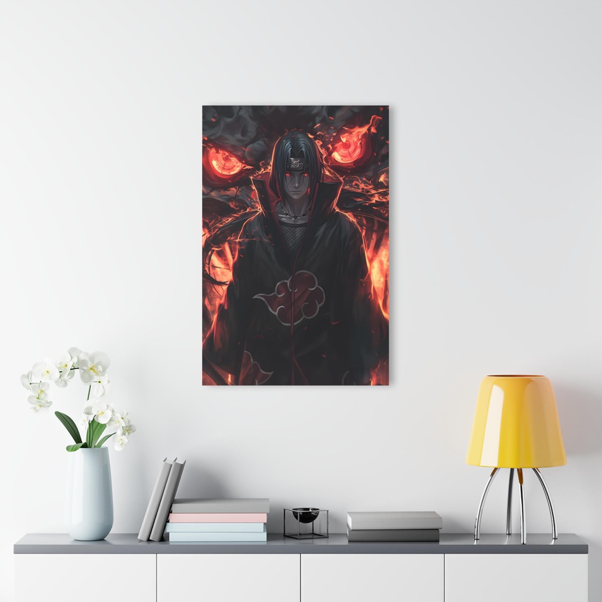 ColorFlow | Infernal Genjutsu Master Anime Metal Wall Art | Scarlet Eye Illusion Manga Decor-3
