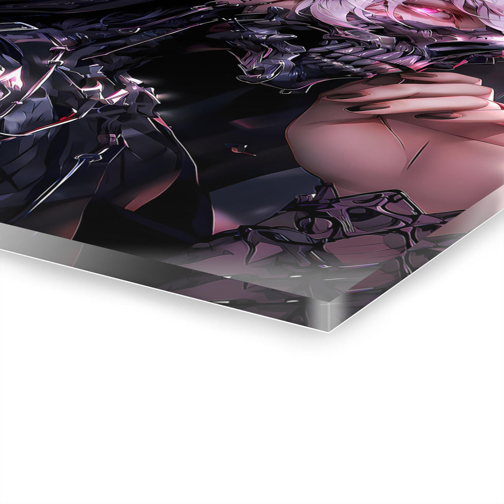 ColorFlow | Cyber Reaper Hooded Assassin Metal Wall Art | Dark Futuristic Anime Decor-2