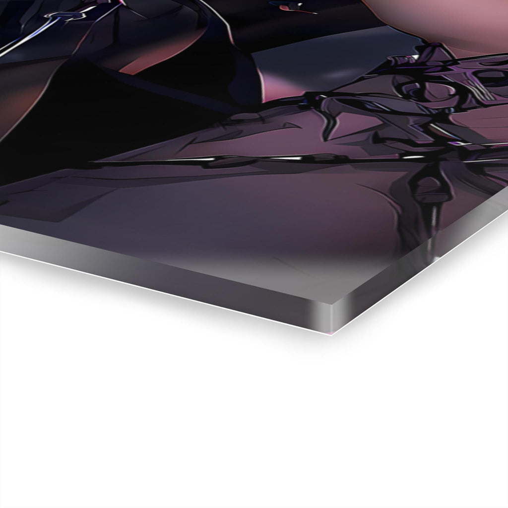 ColorFlow | Cyber Reaper Hooded Assassin Metal Wall Art | Dark Futuristic Anime Decor-4