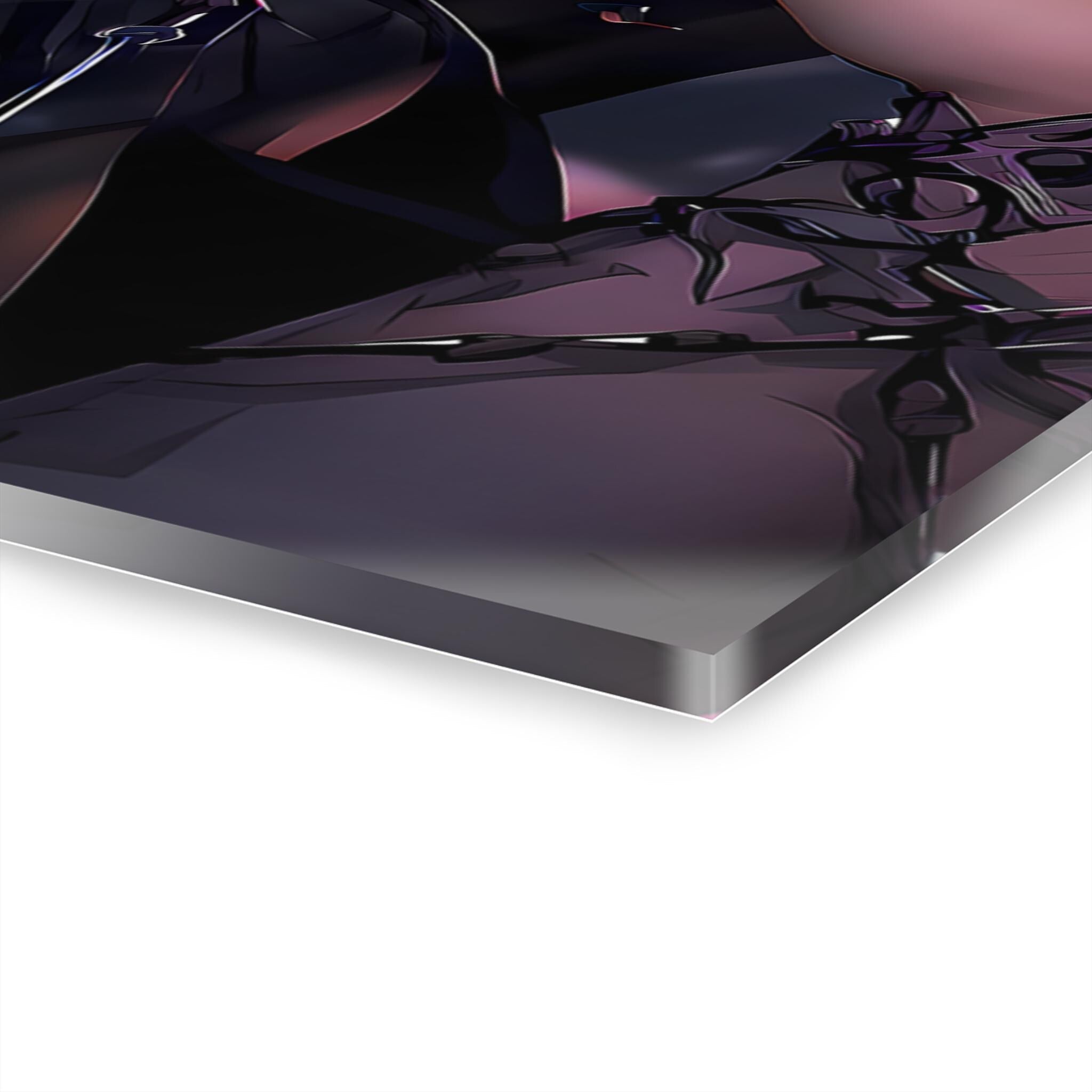ColorFlow | Cyber Reaper Hooded Assassin Metal Wall Art | Dark Futuristic Anime Decor-4