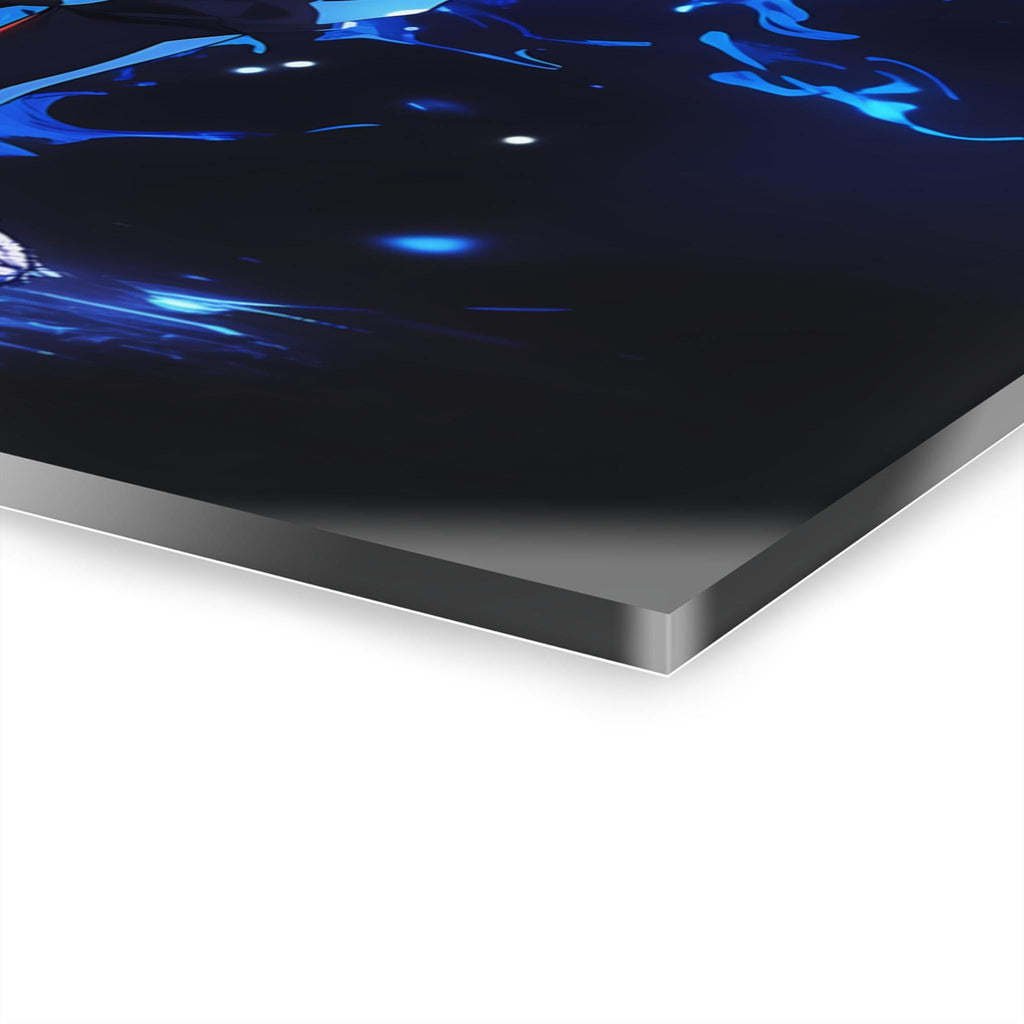 ColorFlow | Fire and Ice Rival Ninjas Anime Metal Wall Art | Dual Element Manga Inspired Decor-4