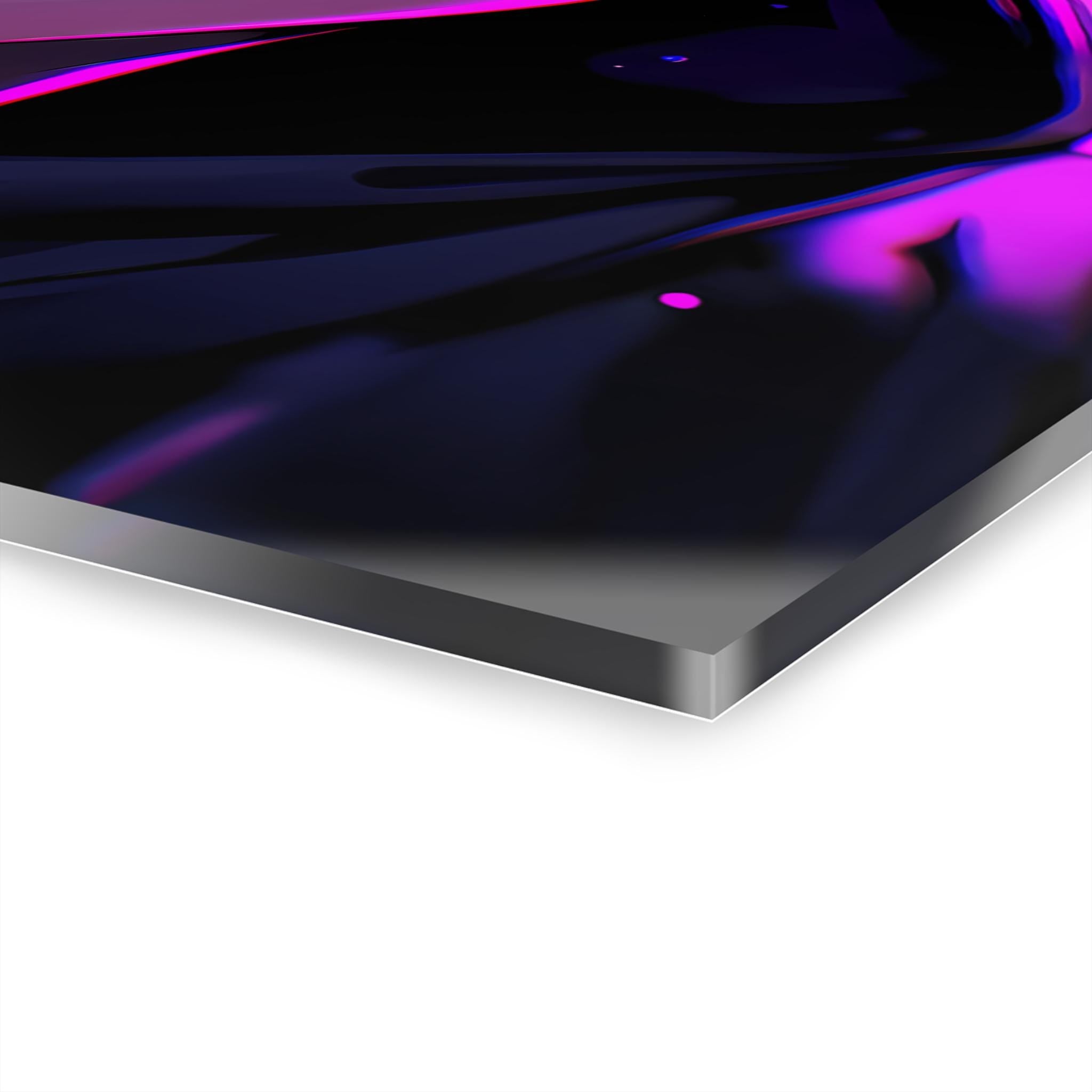 ColorFlow | Neon Mystic Sorcerer Anime Metal Wall Art | Electric Purple Power Manga Decor-4