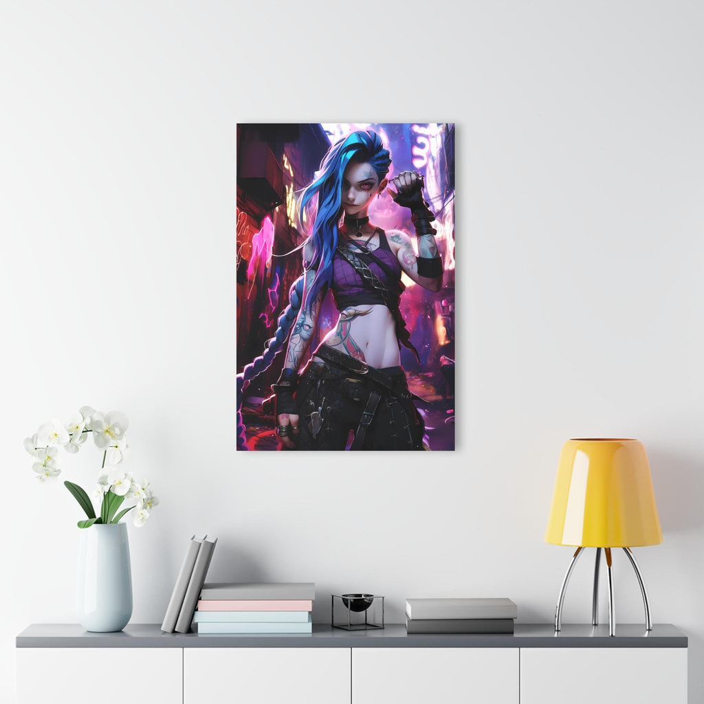 ColorFlow | Neon Rebel Street Fighter Anime Metal Wall Art | Cyberpunk Graffiti Manga Decor-3