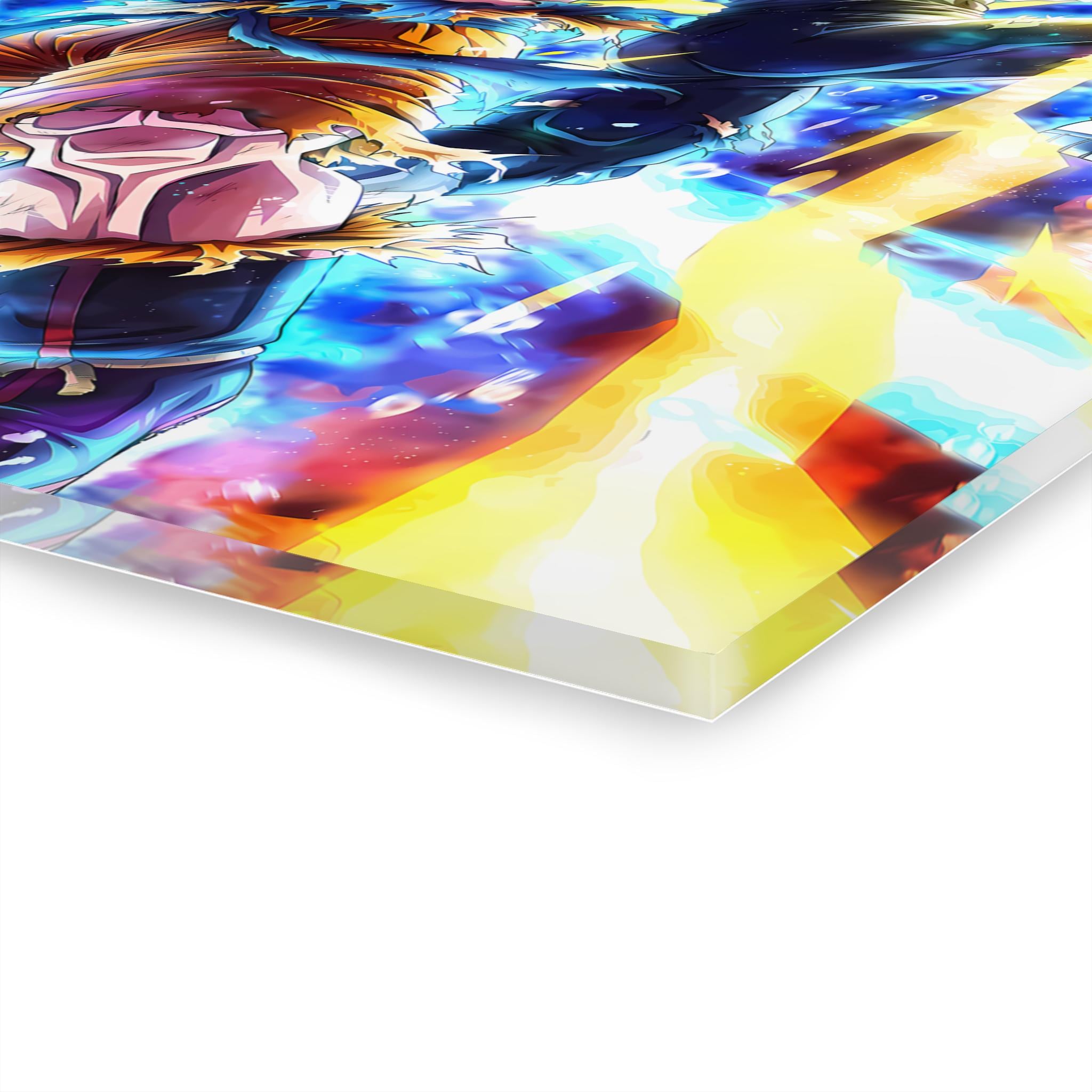 ColorFlow | Cosmic Fusion Battle Legends Anime Metal Wall Art | Ultimate Power Manga Decor-2