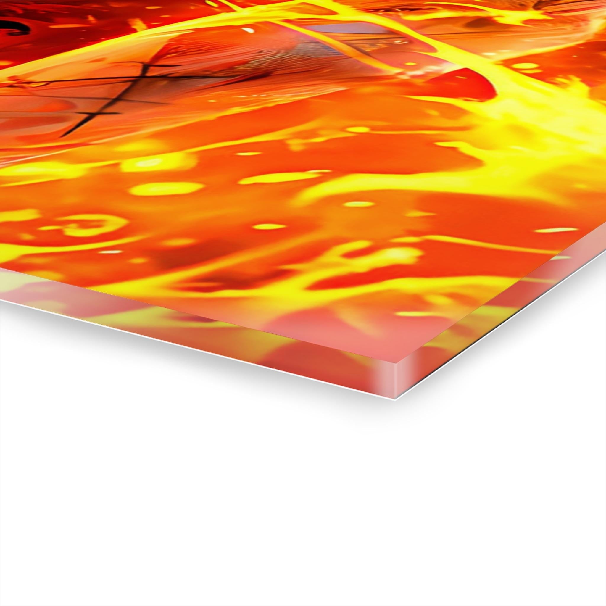 ColorFlow | Inferno Pirate King Anime Metal Wall Art | Epic Fire Manga Artwork for Gaming Room Decor-4