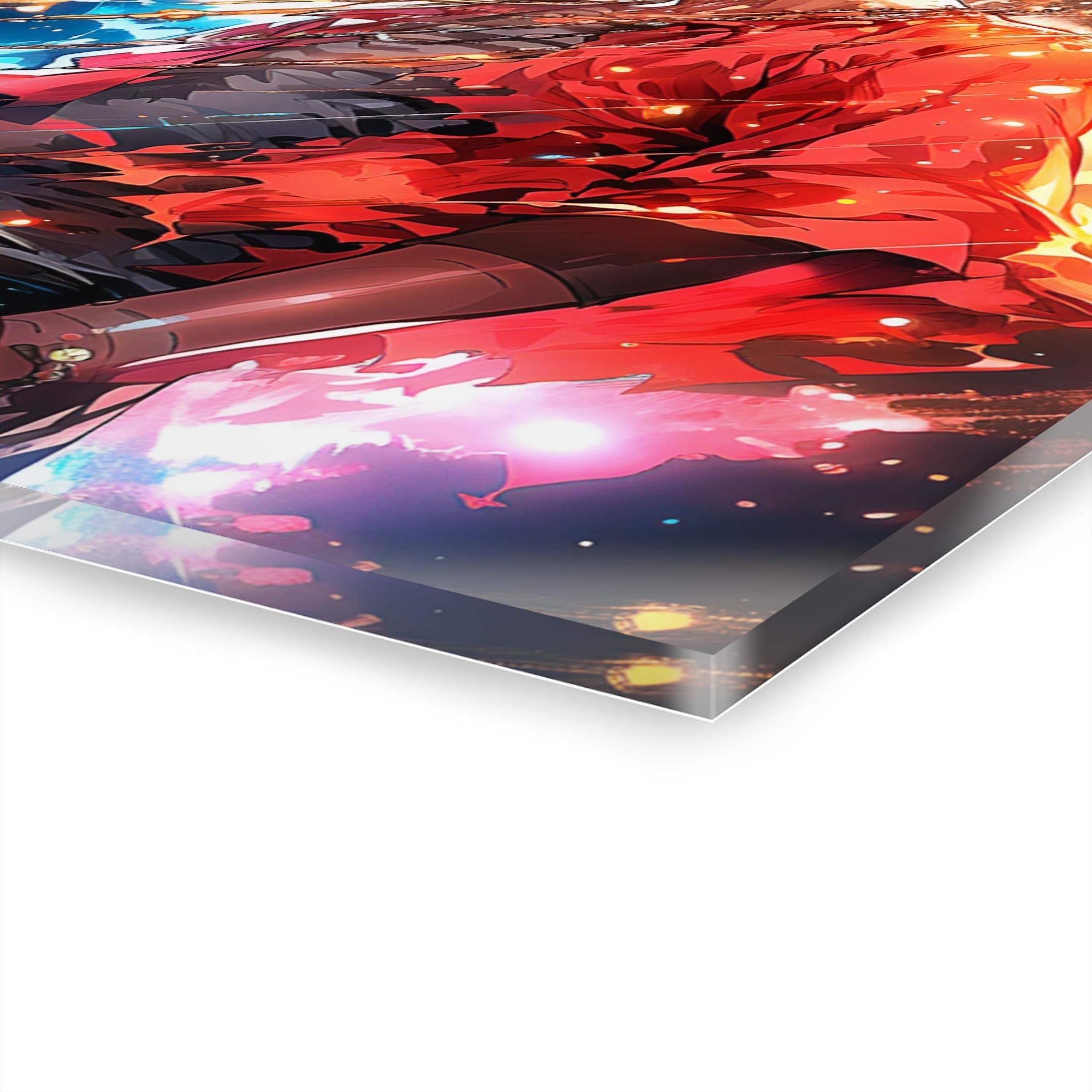 ColorFlow | Cosmic Flame Pirate Hero Anime Metal Wall Art | Celestial Manga Inspired Decor for Gamer-2