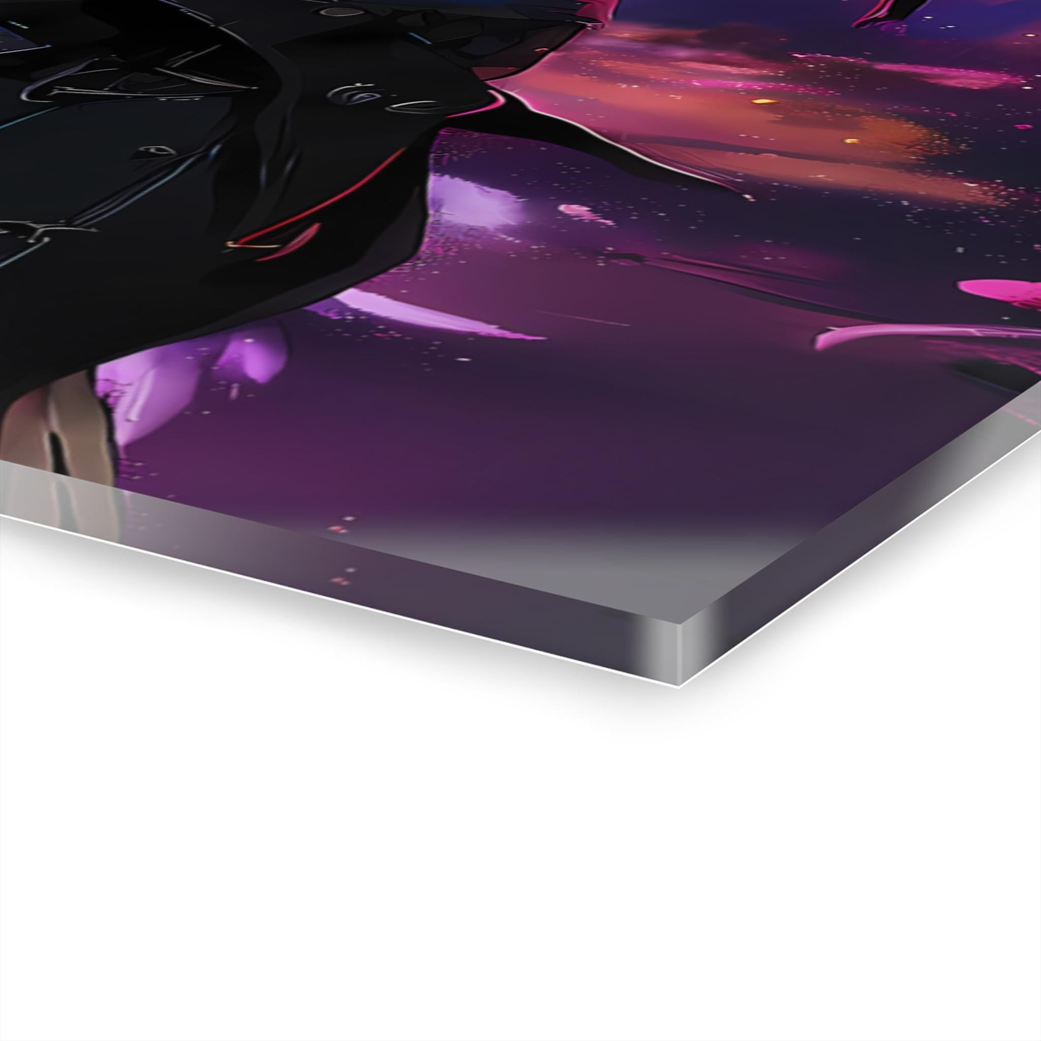 ColorFlow | Neon Rebel Street Fighter Anime Metal Wall Art | Cyberpunk Graffiti Manga Decor-4