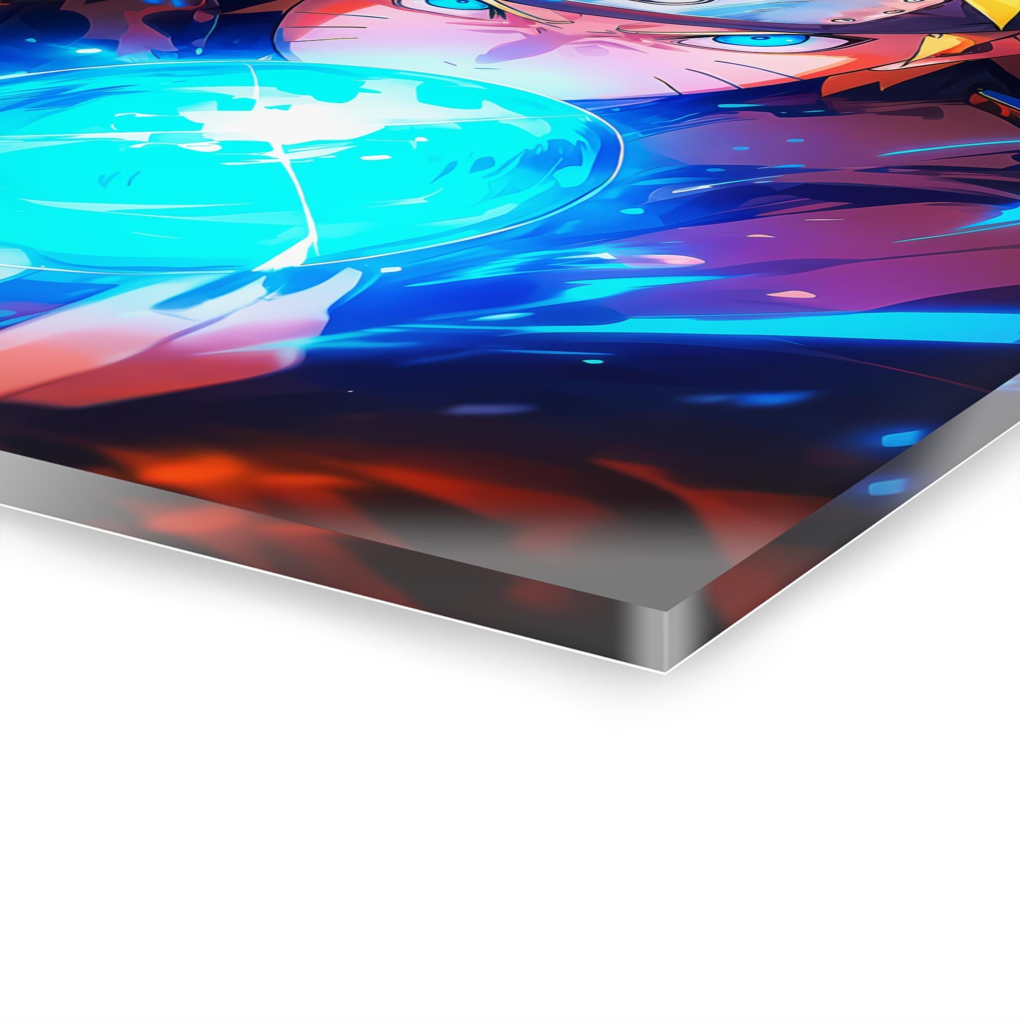 ColorFlow | Lightning Orb Ninja Warrior Anime Metal Wall Art | Electric Chakra Manga Decor-2