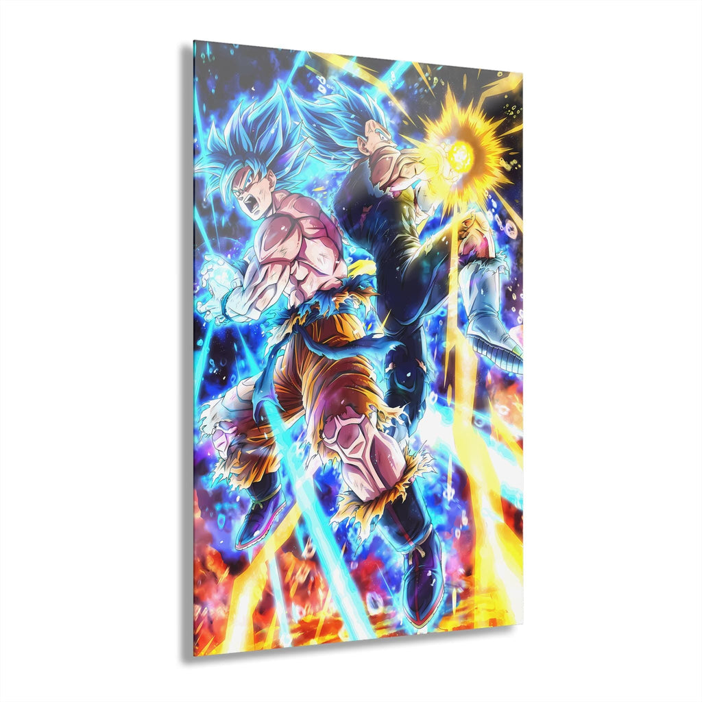 ColorFlow | Cosmic Fusion Battle Legends Anime Metal Wall Art | Ultimate Power Manga Decor-0