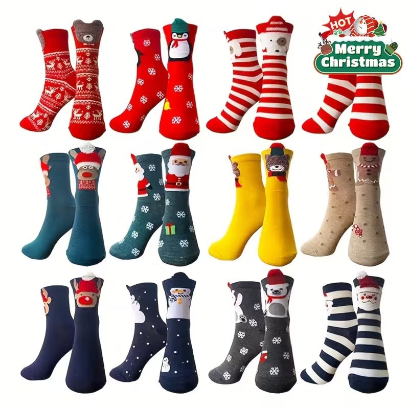 Classic Cotton Christmas Stockings (12 Pairs)