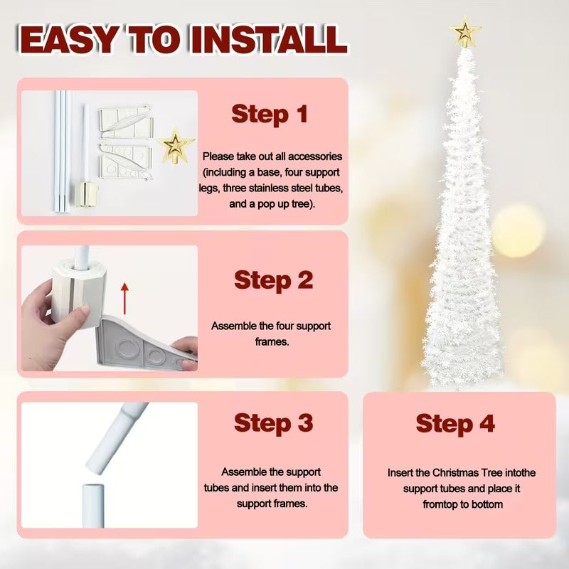 White Pop-Up Christmas Tree
