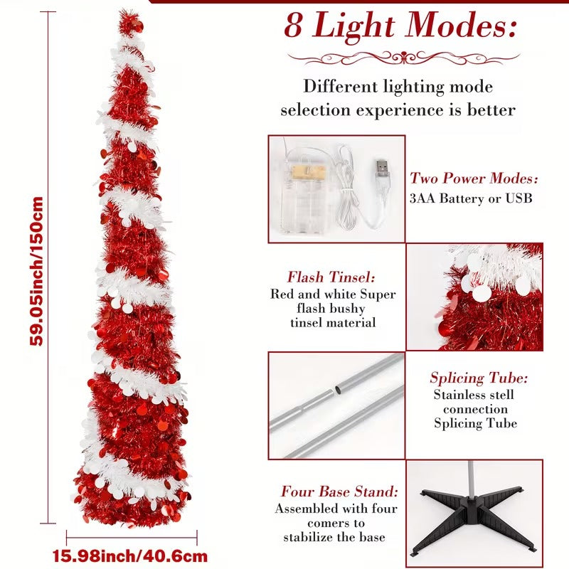 Pop-Up Pre-Lit Christmas Tree