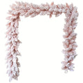 Christmas Pink Snowflake Pine Wreath