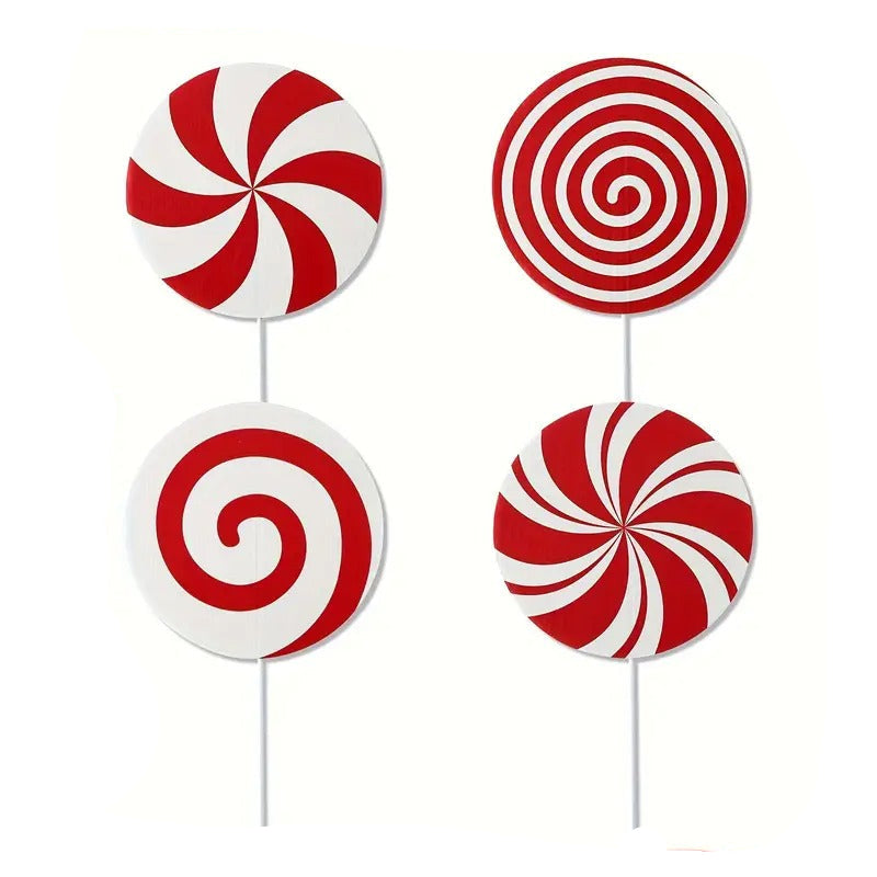 Candy Cane Swirls Christmas Tree Topper & Ornament Set