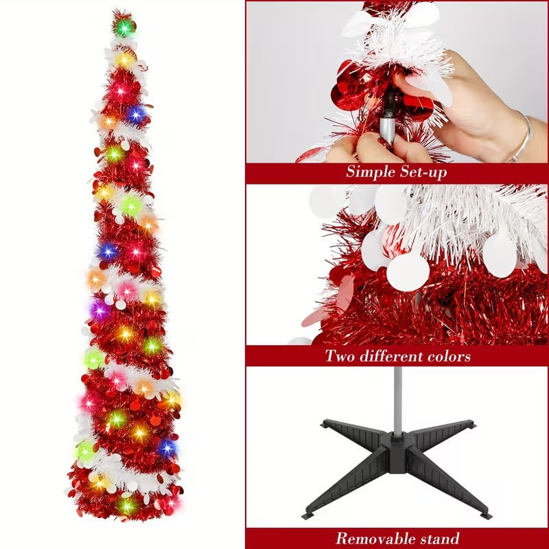 Pop-Up Pre-Lit Christmas Tree