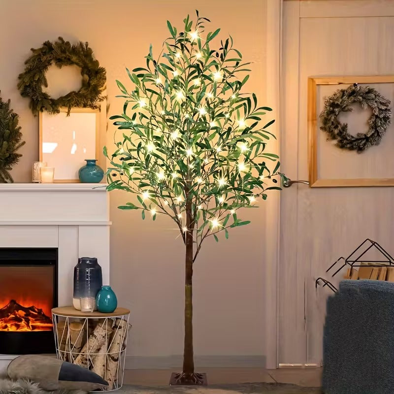 Christmas LED Lighted Artificial Green Tree