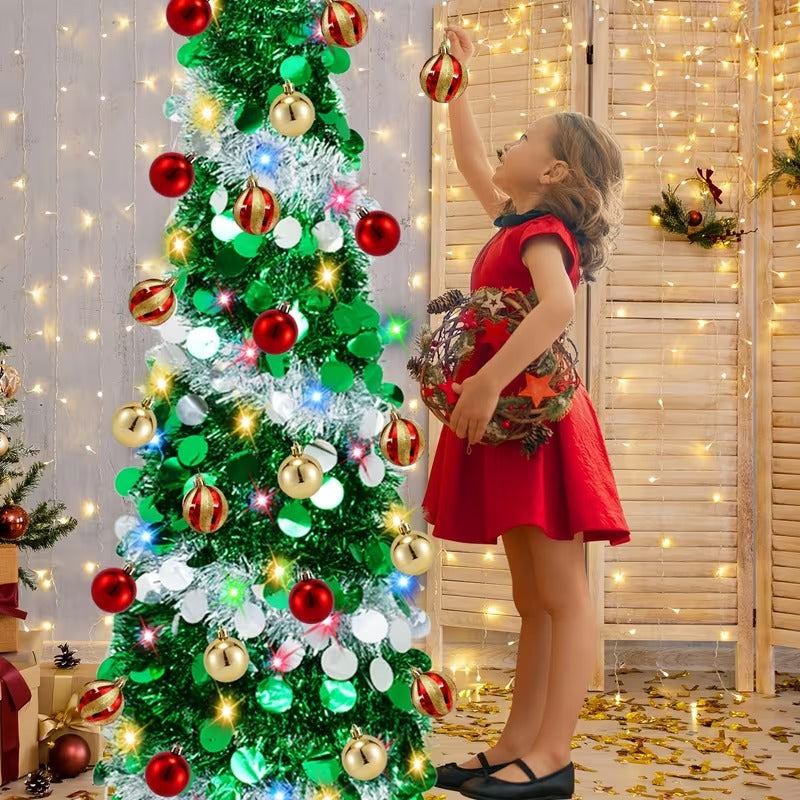 Foldable Metallic Christmas Tree