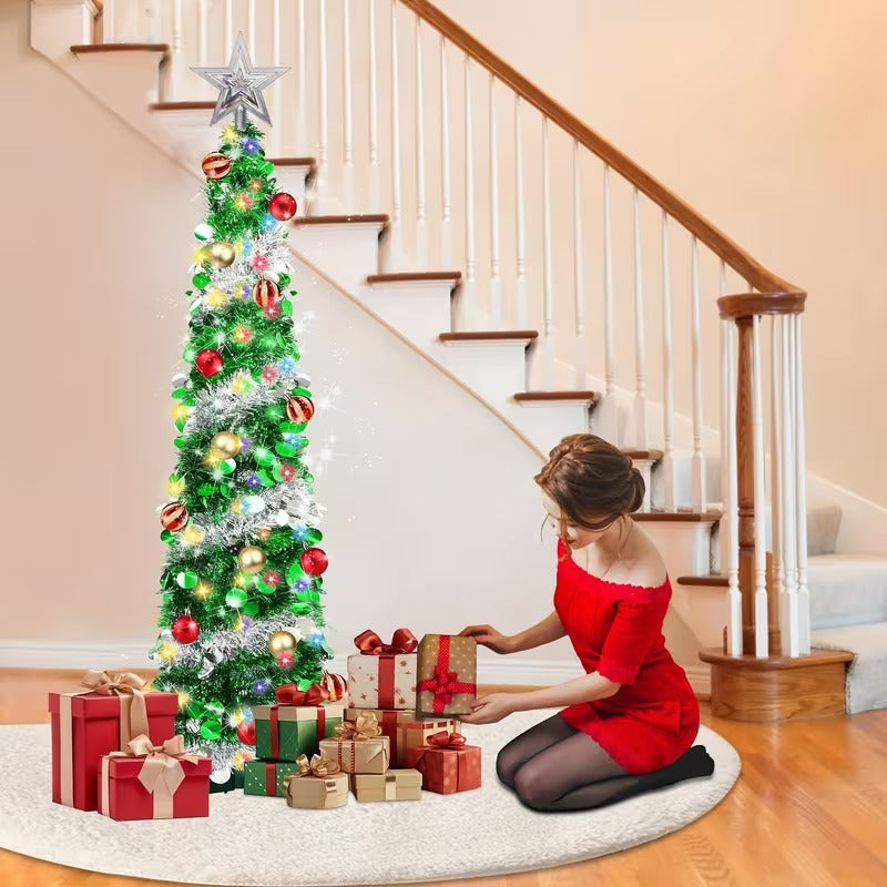 Foldable Metallic Christmas Tree