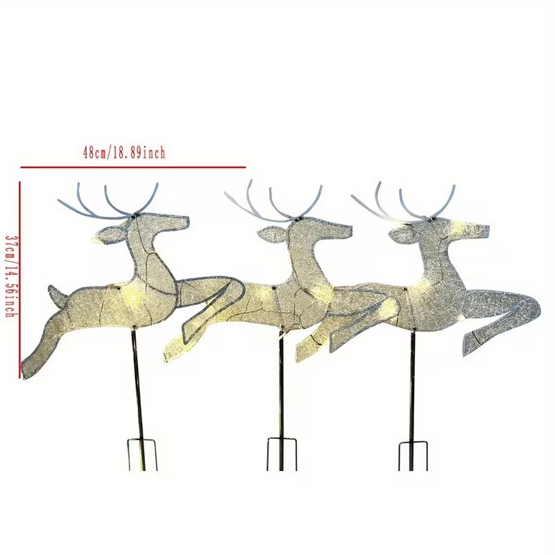 3-in-1 Christmas Reindeer Outdoor Decoration