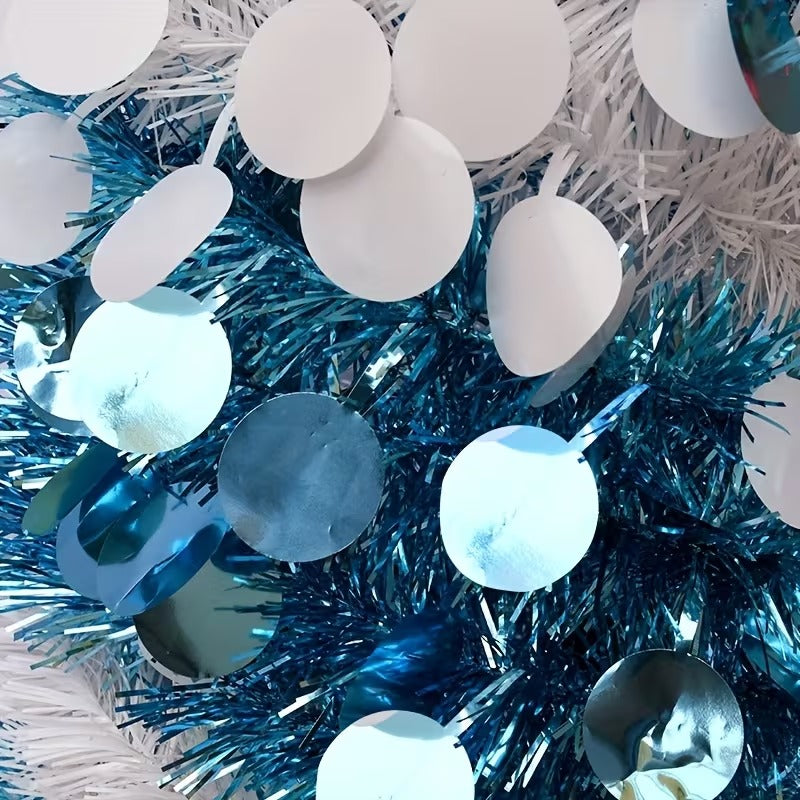 Blue White Glitter Christmas Tree
